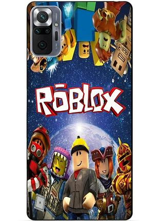 Силіконовий бампер чохол для xiaomi redmi note 10 pro з малюнком роблокс