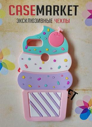 Объемный 3d силиконовый чехол для xiaomi mi a1 / mi 5x мороженое