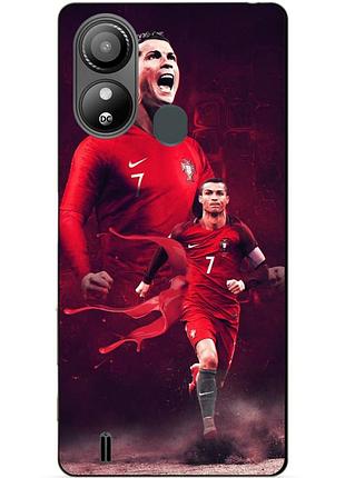 Силиконовый чехол бампер для zte blade l220 с рисунком ronaldo португали роналдо