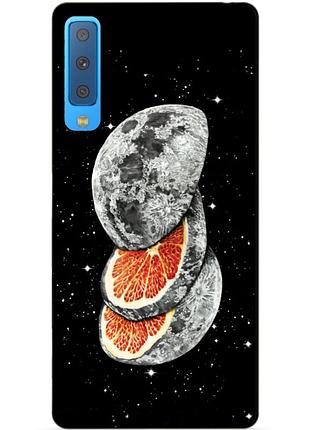 Силиконовый бампер для samsung a7 2018 galaxy a750 с рисунком грейпфрут