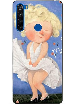 Силиконовый чехол бампер для xiaomi redmi note 8t с рисунком гапчинская монро
