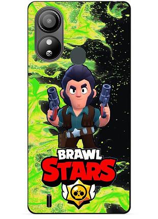 Силиконовый чехол бампер для zte blade l220 с героем бравл кольт
