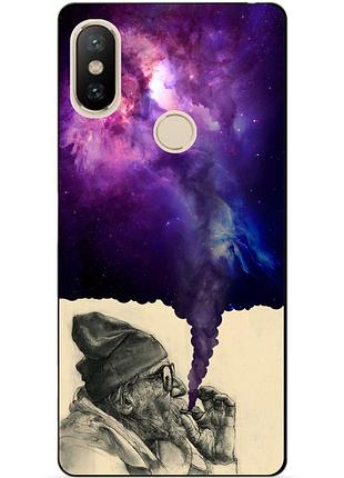 Силиконовый бампер чехол для xiaomi redmi s2 с рисунком дед