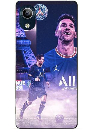 Силиконовый чехол бампер для vivo y1s с рисунком messi psg месси
