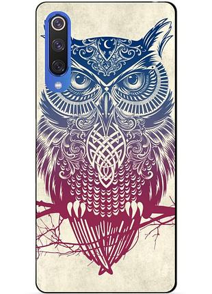 Силиконовый чехол бампер для xiaomi mi 9 se с рисунком сова