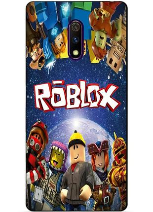 Силіконовий чохол бампер для realme x з малюнком роблокс