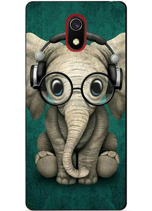 Бампер силіконовий чохол для xiaomi redmi 8a з малюнком слоник