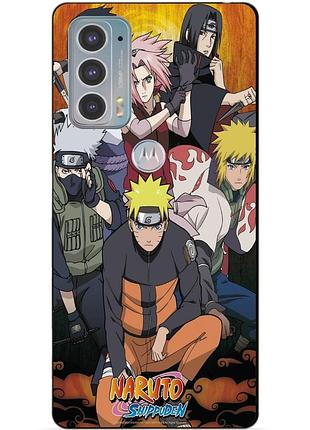 Силіконовий чохол бампер для motorola edge 20 з малюнком naruto наруто аніме
