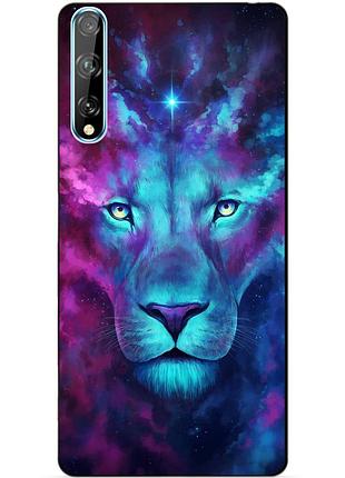 Силіконовий чохол бампер для huawei p smart s з малюнком космічний лев