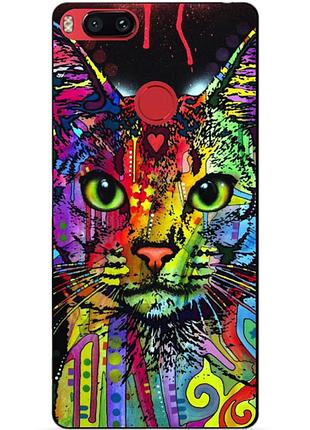 Силиконовый чехол для xiaomi mi a1 с рисунком кот поп-арт