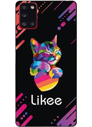 Силіконовий бампер чохол для samsung a31 з малюнком likee