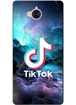 Чехол силиконовый для huawei y5 2017 с рисунком tik tok