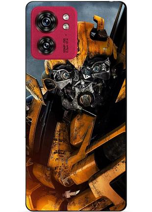 Силиконовый чехол бампер для motorola edge 40 с рисунком бамблби bumblebee трансформеры