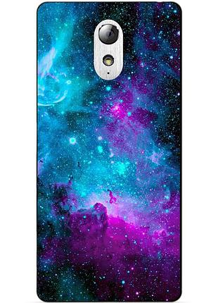 Силиконовый бампер чехол для lenovo vibe p1m с рисунком галактика