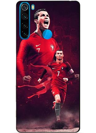 Силиконовый чехол бампер для xiaomi redmi note 8 с рисунком ronaldo