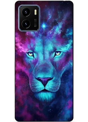 Силиконовый бампер чехол для vivo y15s с рисунком космический лев