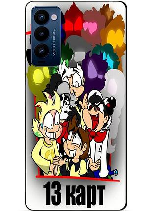 Силиконовый бампер чехол для tecno camon 18p криминарт 13 карт