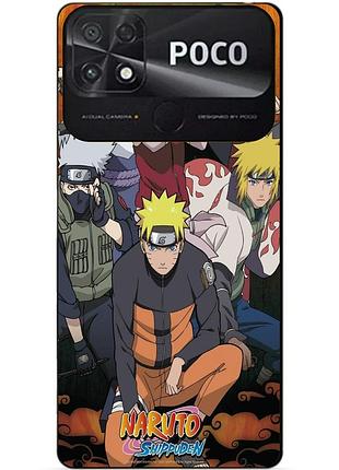 Силіконовий бампер чохол для xiaomi poco c40 з малюнком naruto аніме