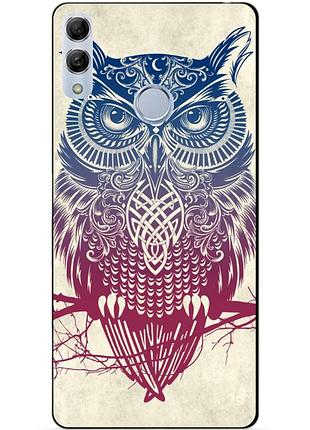 Чохол силіконовий бампер для huawei honor 10 lite з малюнком сова
