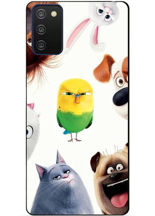 Силіконовий бампер чохол для samsung a03s з малюнком таємна життя домашніх живоотных