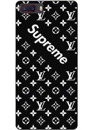 Чехол силиконовый для zte nubia m2 с рисунком supreme lv