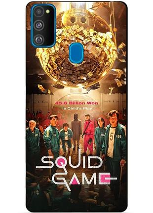 Силіконовий бампер чохол для samsung m30s galaxy m307f з картинкою гра в кальмара