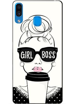Силіконовий чохол для samsung a30 з малюнком girl boss