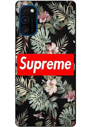Силиконовый бампер чехол для samsung m30s 2019 galaxy m307f с рисунком supreme листья