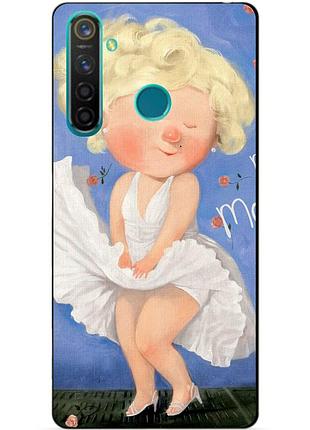 Силиконовый чехол бампер для realme q с рисунком монро гапчинская
