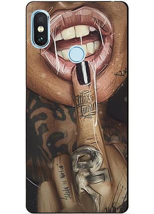Силіконовий бампер чохол для xiaomi redmi note 5 з малюнком swag