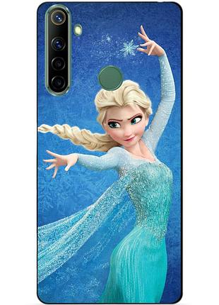 Силиконовый чехол бампер для realme 6i с рисунком эльза