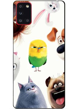 Силиконовый бампер чехол для samsung a31 с рисунком тайная жизнь домашних животных