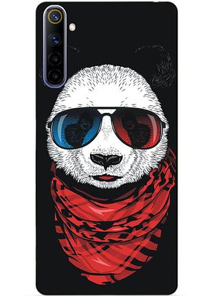 Силиконовый чехол бампер для realme 6 с рисунком панда