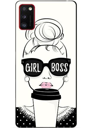 Силіконовий бампер чохол для samsung a41 galaxy a415f з малюнком girl boss