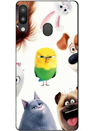 Силиконовый бампер чехол для samsung m20 2019 galaxy m205f с рисунком тайная жизнь домашних животных