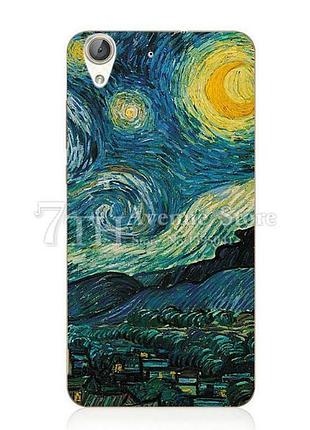 Силіконовий бампер чохол для huawei y6ii y6 ii з малюнком місячна ніч