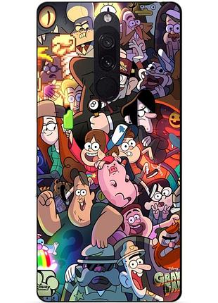 Силиконовый бампер чехол для xiaomi redmi 8 с рисунком gravity falls