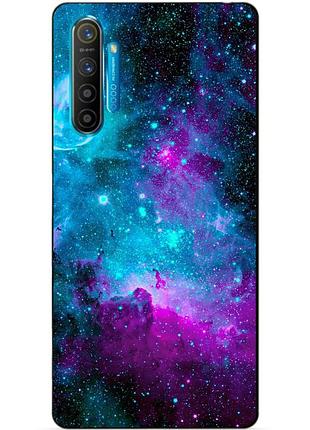Силиконовый чехол бампер для realme x2 с рисунком галактика