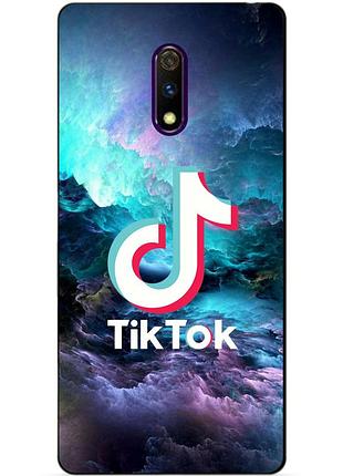 Силіконовий чохол бампер для realme x з малюнком tik tok