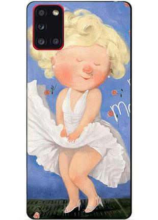 Силиконовый бампер чехол для samsung a31 с рисунком монро гапчинская