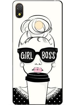 Силіконовий бампер чохол для tecno pop 3 з малюнком girl boss