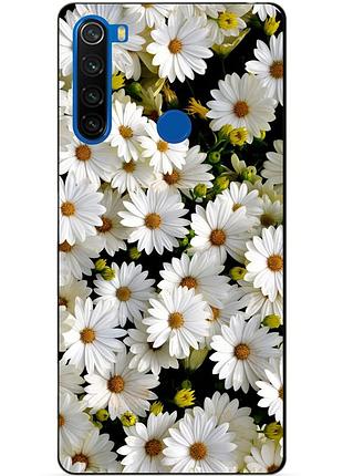 Силіконовий чохол бампер для xiaomi redmi note 8t з малюнком ромашки
