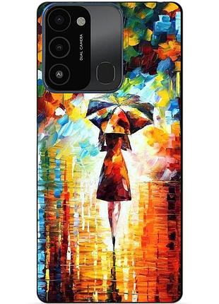 Силіконовий бампер чохол для tecno spark go 2022/spark 8c з малюнком прогулянка
