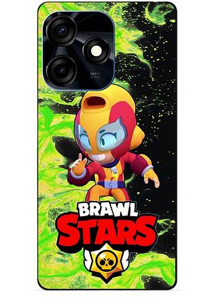 Силиконовый чехол бампер для tecno spark 10c с героем бравл макс