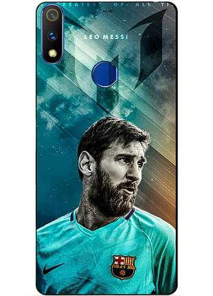 Силиконовый чехол бампер для realme 3 pro с рисунком messi leo