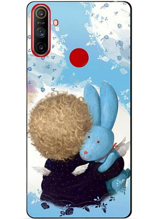Силіконовий чохол бампер для realme c3 з малюнком зайчик гапчинська