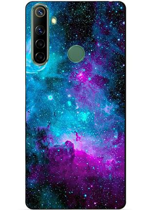 Силиконовый чехол бампер для realme 6i с рисунком галактика