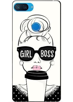 Силіконовий бампер чохол для xiaomi mi 8 lite з малюнком girl boss