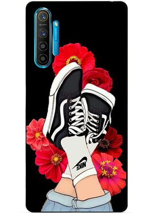 Силіконовий чохол бампер для realme xt з малюнком кеди