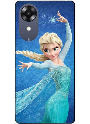 Силіконовий чохол бампер для oppo a17k з малюнком ельза холодне серце
